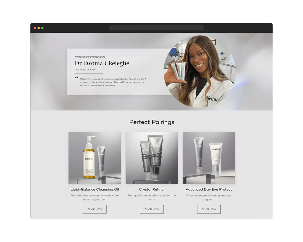 Project Screenshot 3 ~ Medik8 by oContis Studio - Creative Ecommerce Consultancy