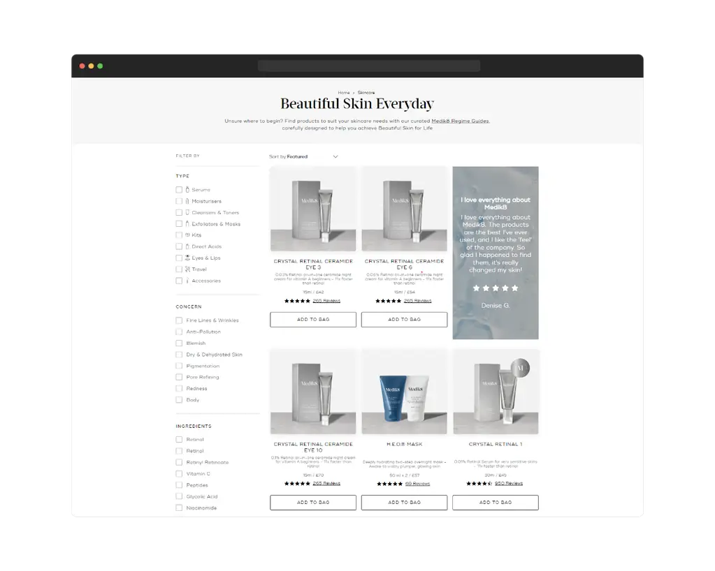 Homepage ~ Medik8 by oContis Studio