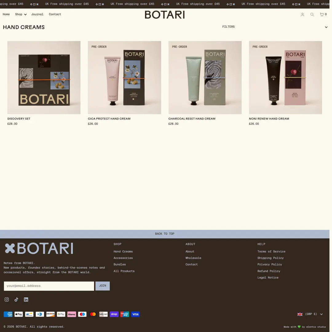 Hand creams collection ~ Botari by oContis Studio