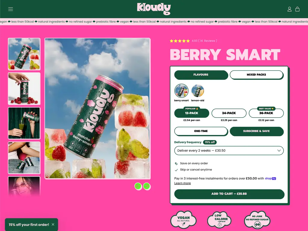 Kloudy Matcha Berry Smart PDP ~ oContis Studio