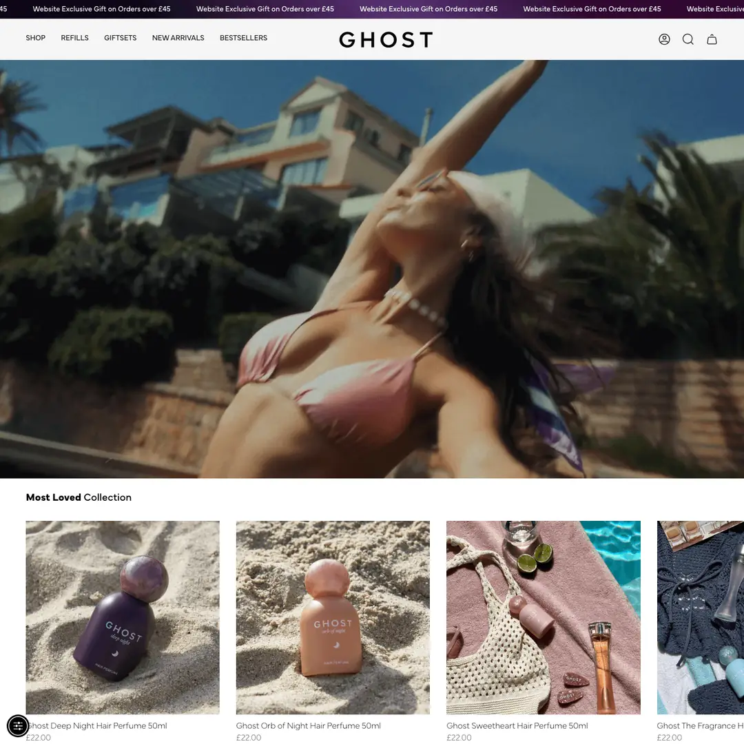 Ghost Fragrances storefront ~ oContis Studio