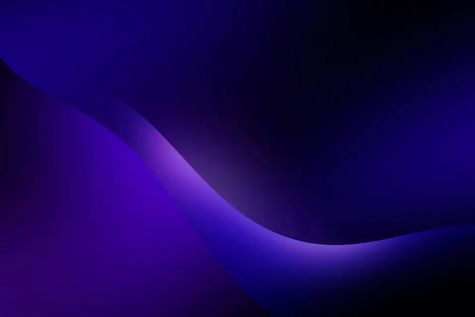 Purple light trails on a dark field, suggesting a promotional decision path between Shopify automatic discounts and Discount Functions