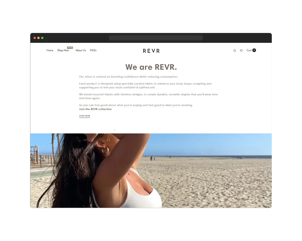 Project Screenshot 3 ~ Revr by oContis Studio - Creative Ecommerce Consultancy